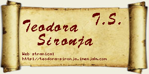 Teodora Šironja vizit kartica